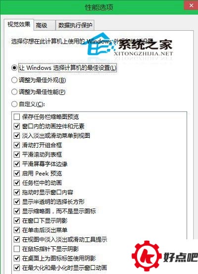  Win10系统下如何自定义外观和性能选项