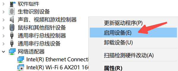 检查物理连接与网络适配器状态